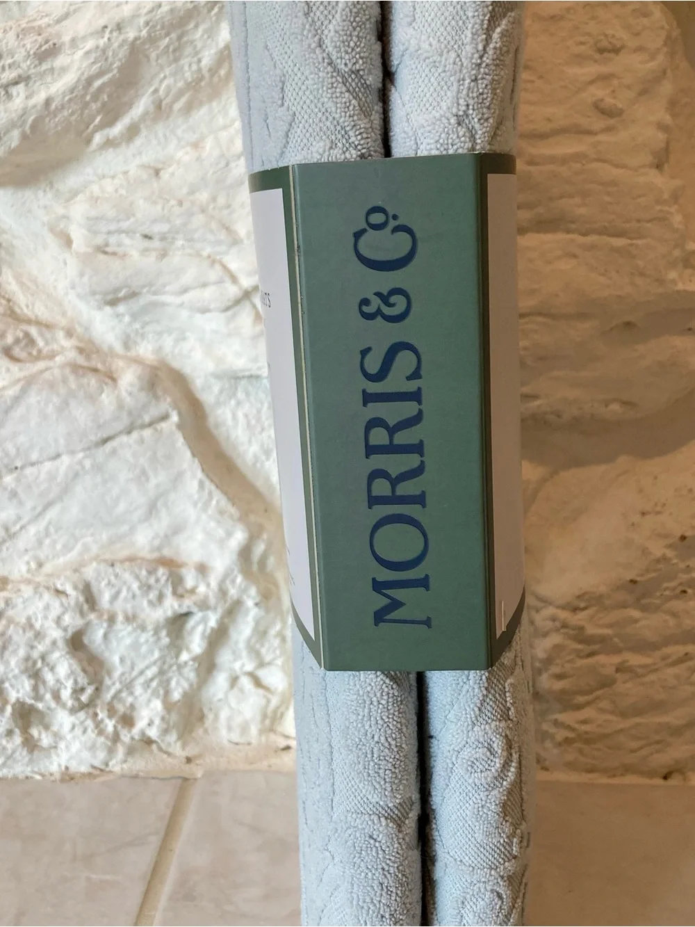 NWT Morris & Co. Dish Drying Mats - Light Gray Floral Set of 2